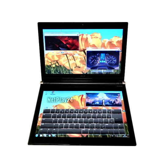 Laptop z dwoma ekranami Dotykowy Acer Czterordzeniowy i5 Ram 8GB USB3.1